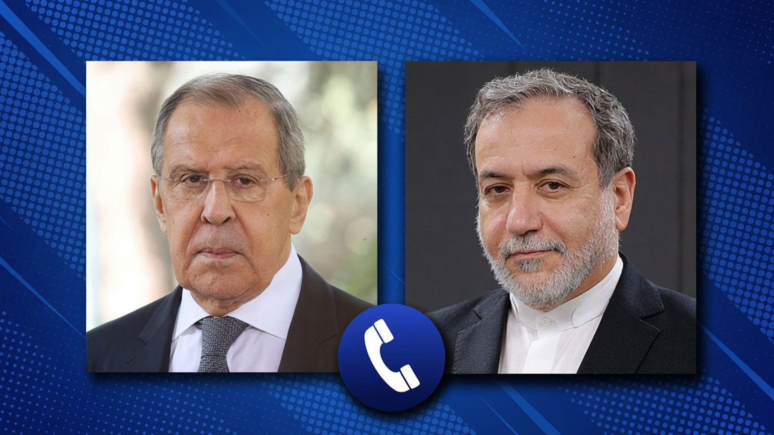 عەباس عێراقچی، وەزیری دەرەوەی ئێران و سێرگی لاڤرۆڤ، وەزیری دەرەوەی رووسیا
