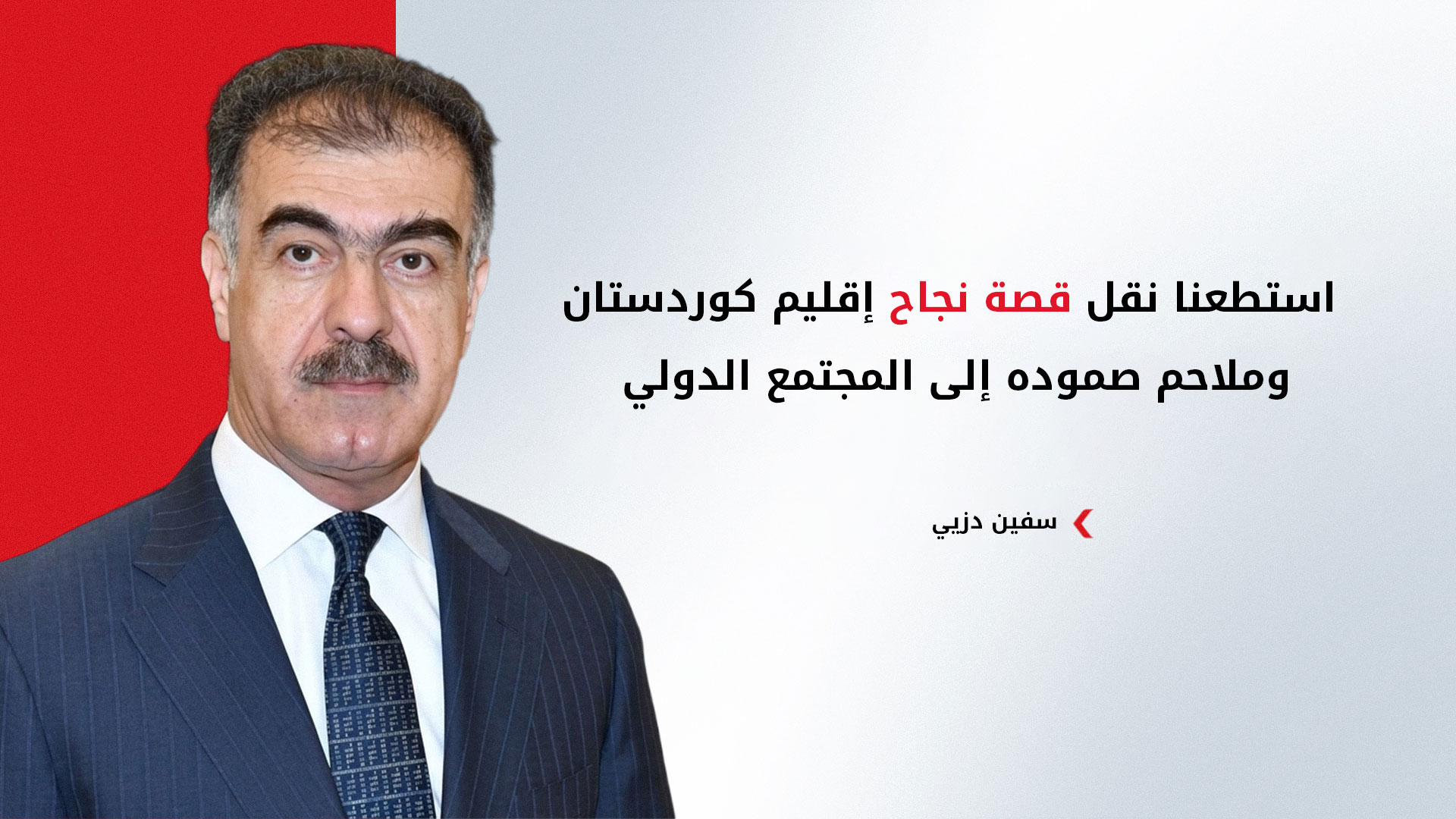 سفين دزيي: كوردستان نموذج تاريخي للتعايش.. والحوار هو السبيل الوحيد لحل أزمات المنطقة