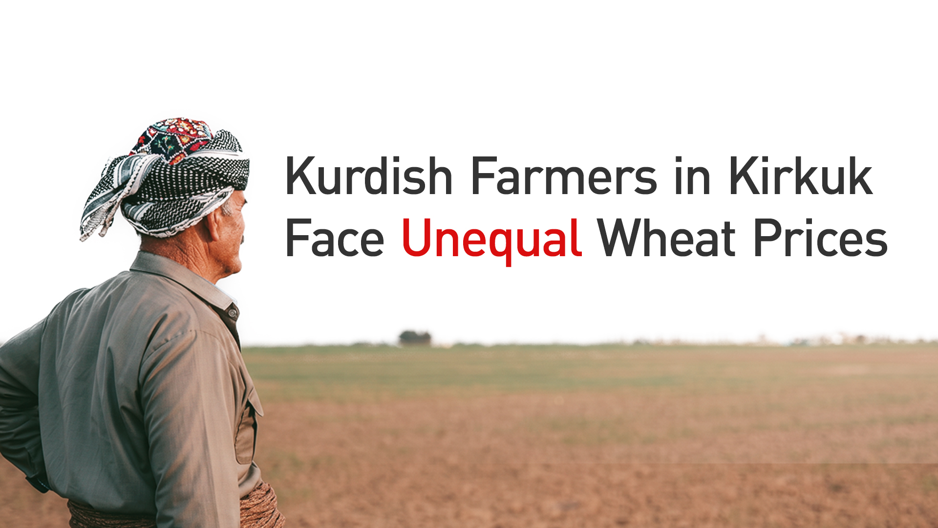 A Kurdish farmer at his farming field. (Graphics: Kurdistan24)