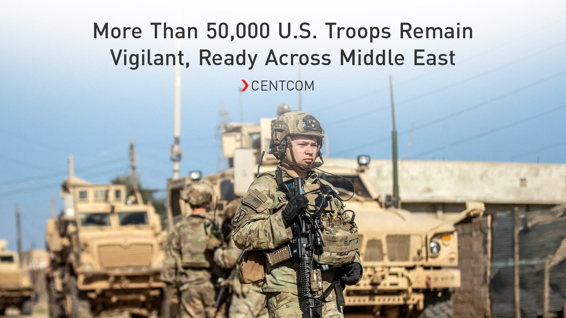 CENTCOM: More Than 50,000 U.S. Troops Remain Vigilant, Ready Across Middle East