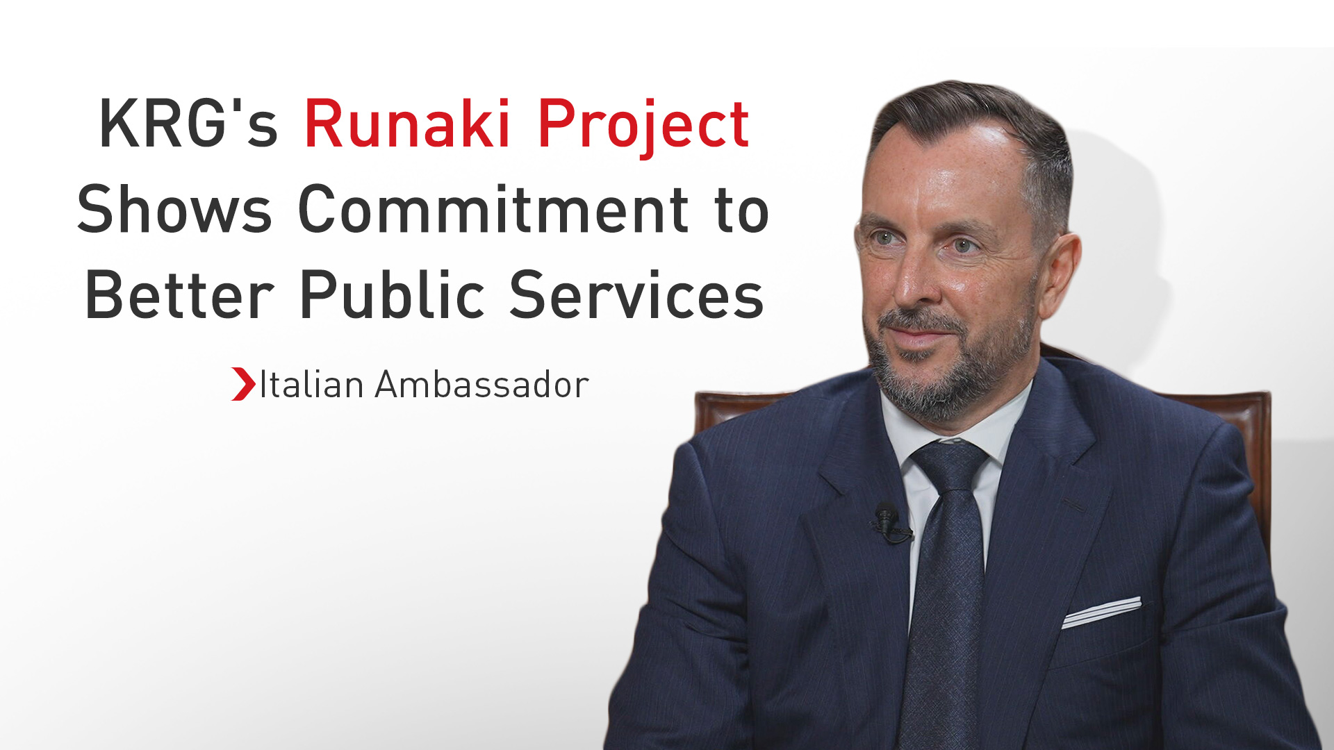 Italy's Ambassador to Iraq, Niccolò Fontana. (Graphic: Kurdistan24)