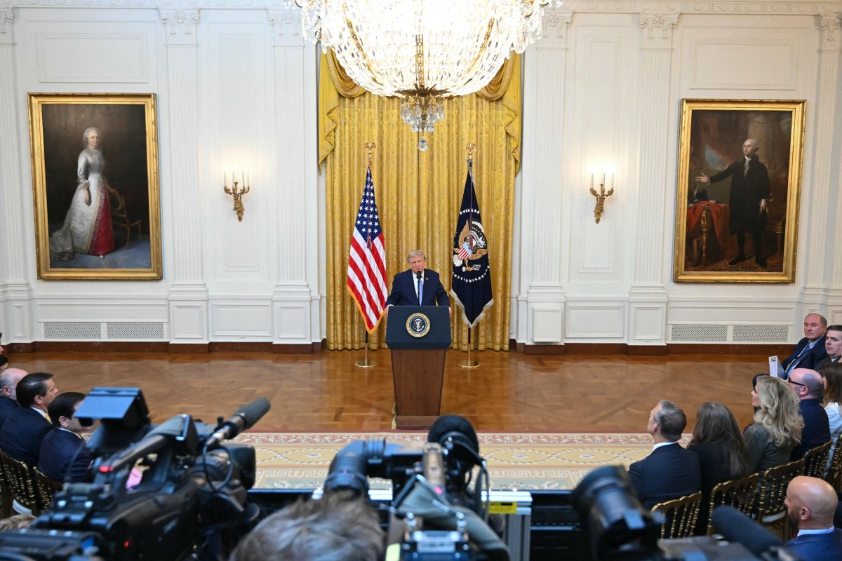 US President Donald Trump addresses the nation from the White House in Washington, DC (Photo: AFP)