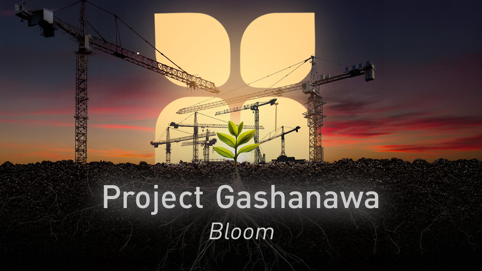 The graphics shows the official logo of Project Gashanawa (Bloom). (Graphics: Kurdistan24)