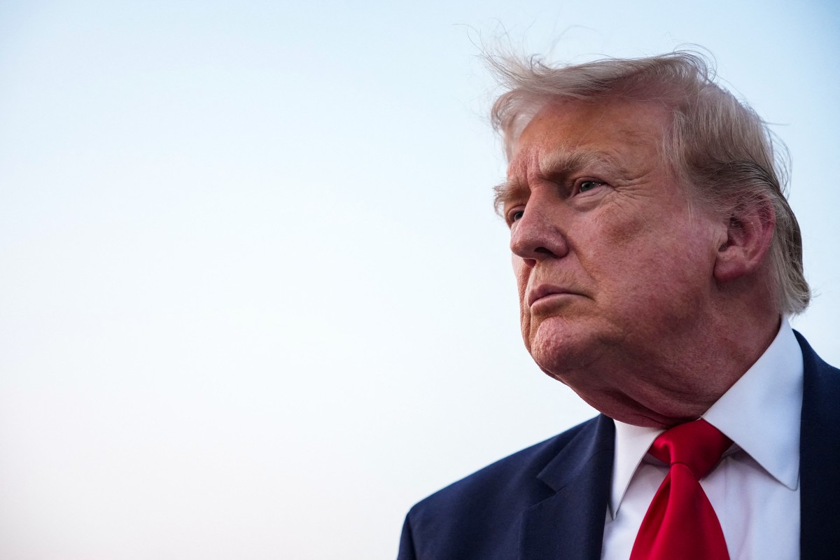 US President Donald Trump after landing in Air Force One (Photo: AFP)