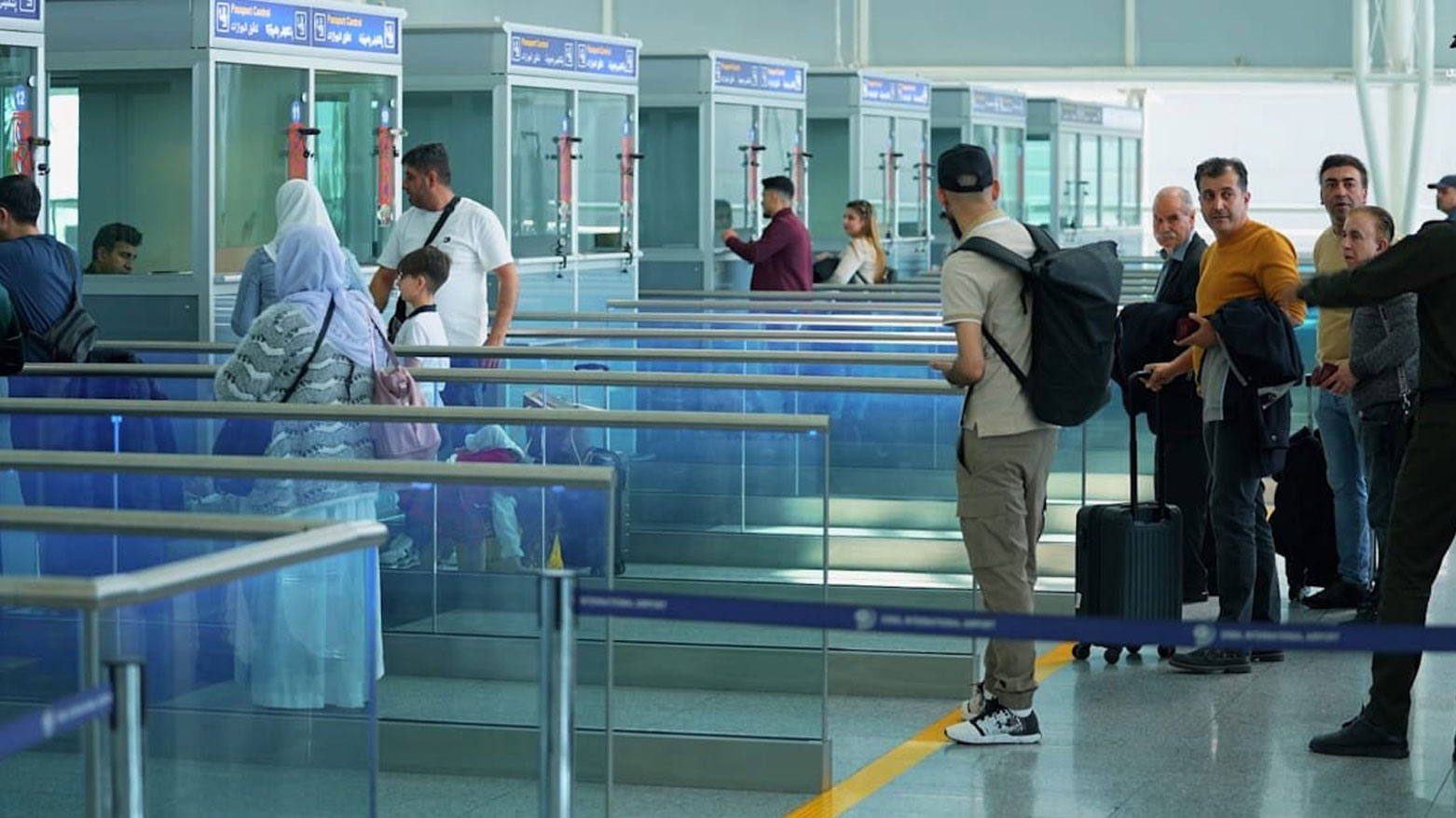 Passangers at the Erbil International Airport. (Photo: Archive)