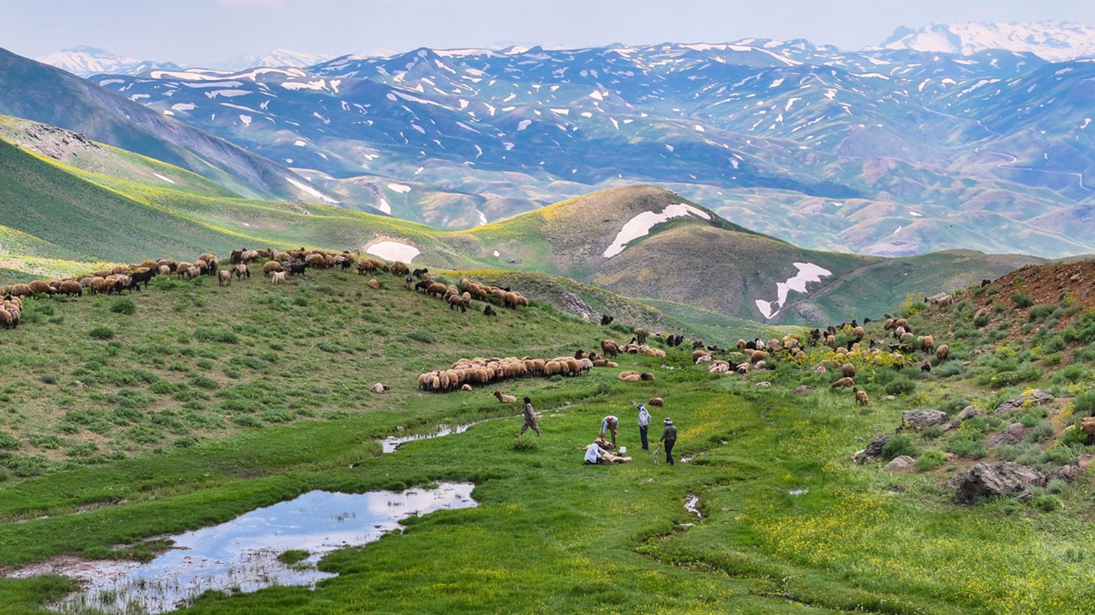 The photo shows an aerial view of Feraşîn Highlands. (Photo: AA)