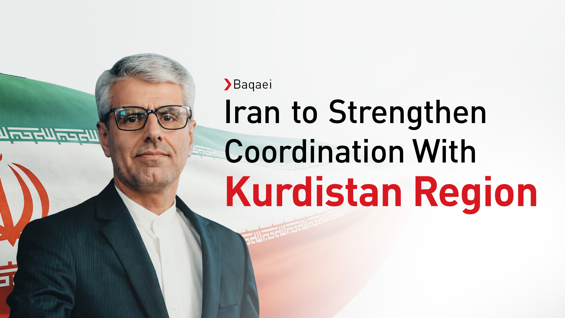 Iranian Foreign Ministry spokesperson Esmaeil Baqaei. (Graphics: Kurdistan24)