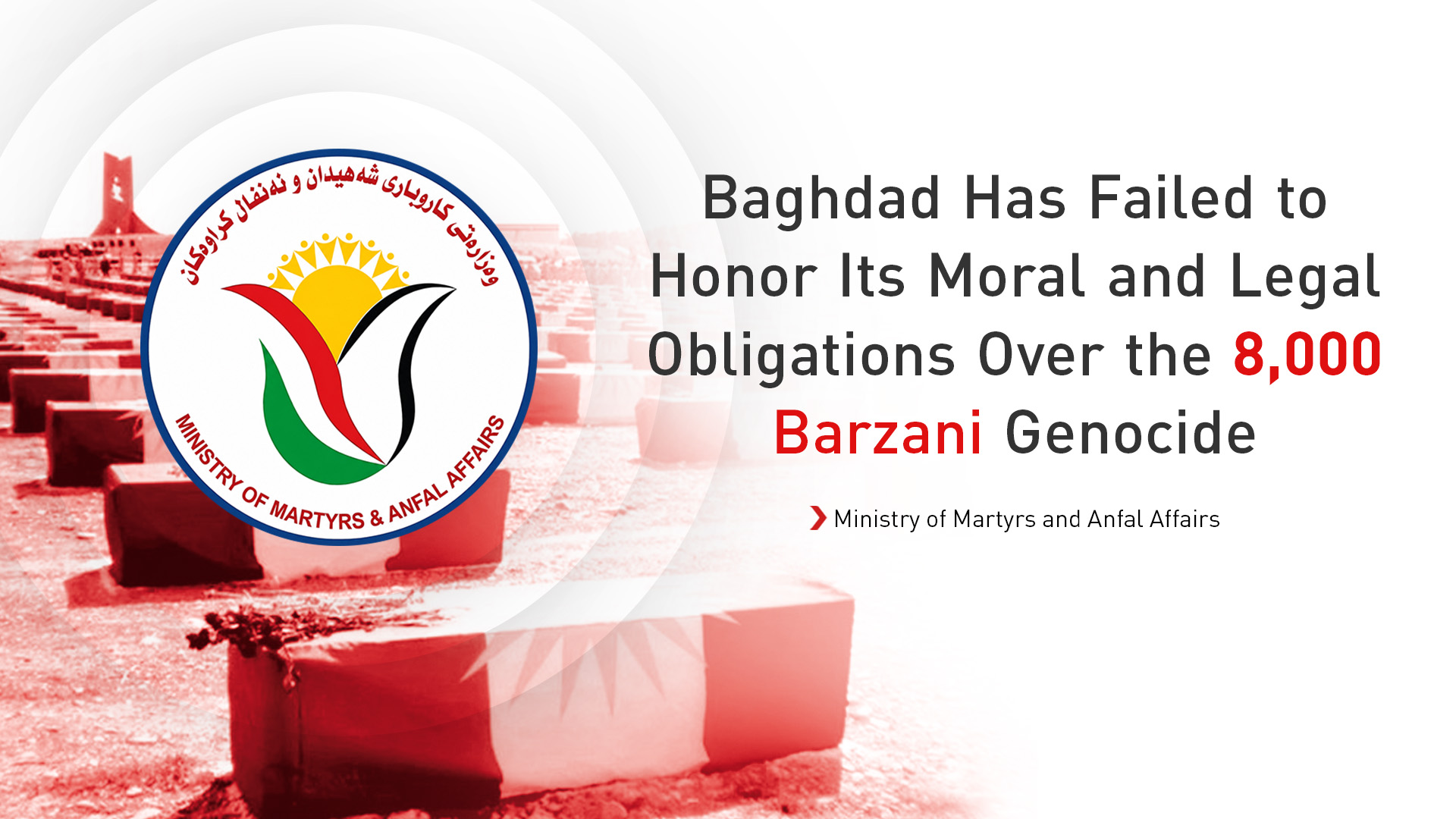 Photo shows the official logo of KRG Ministry of Martyrs and Anfal Affairs. (Graphics: Kurdistan24)
