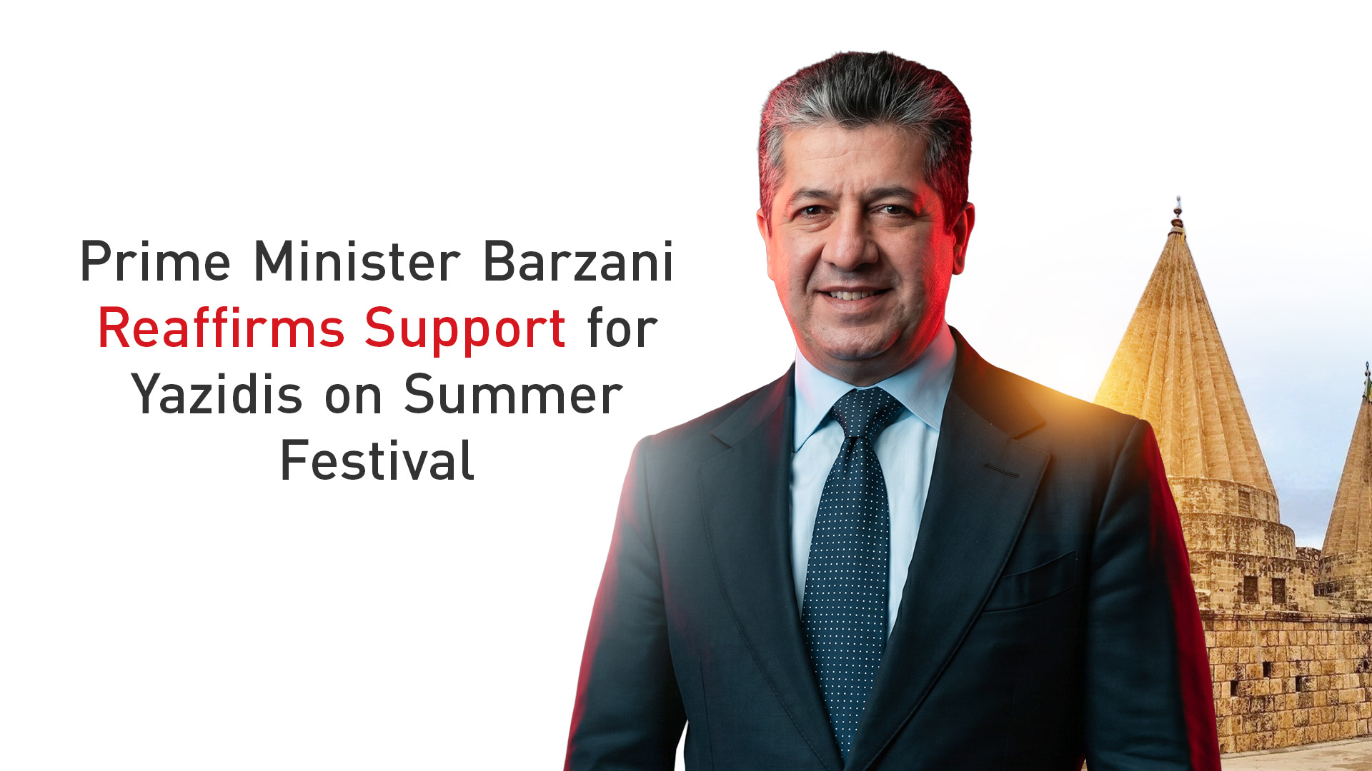 Kurdistan Region Prime Minister Masrour Barzani. (Graphic: Kurdistan24)