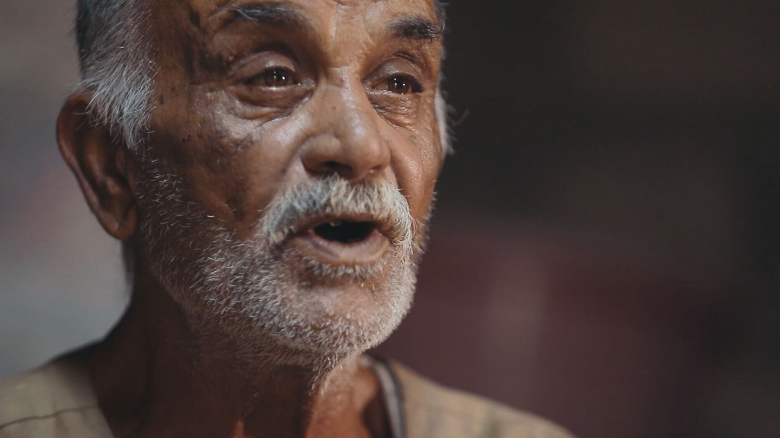 Uncle Edo speaking to Kurdistan24's Mahir Shingali. (Photo: Kurdistan24)