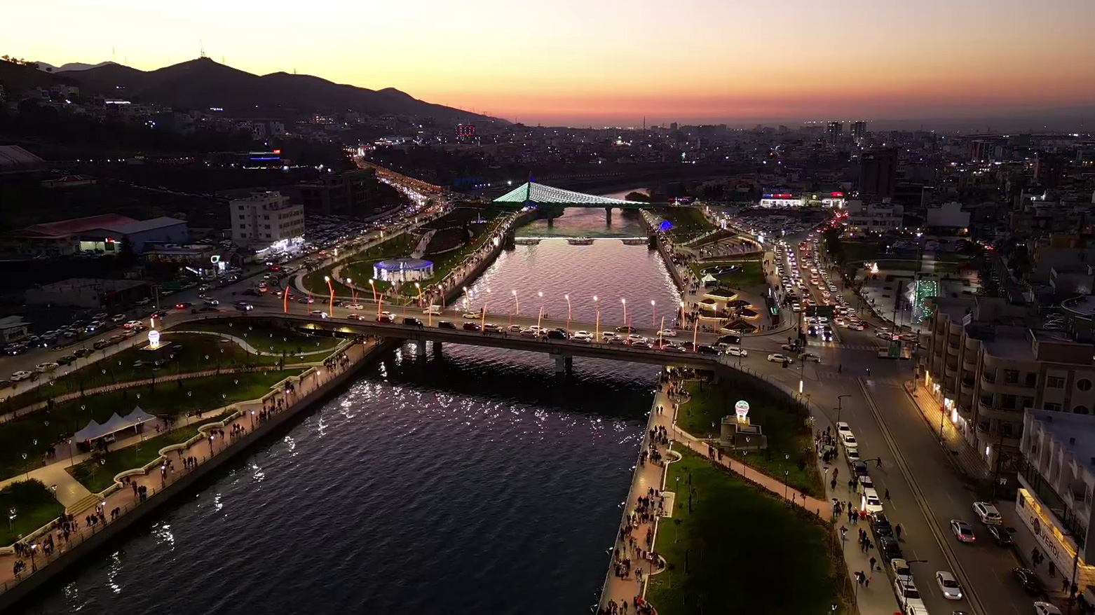 An aerial view of Zaxo's Corniche project. (Photo: Kurdistan24)