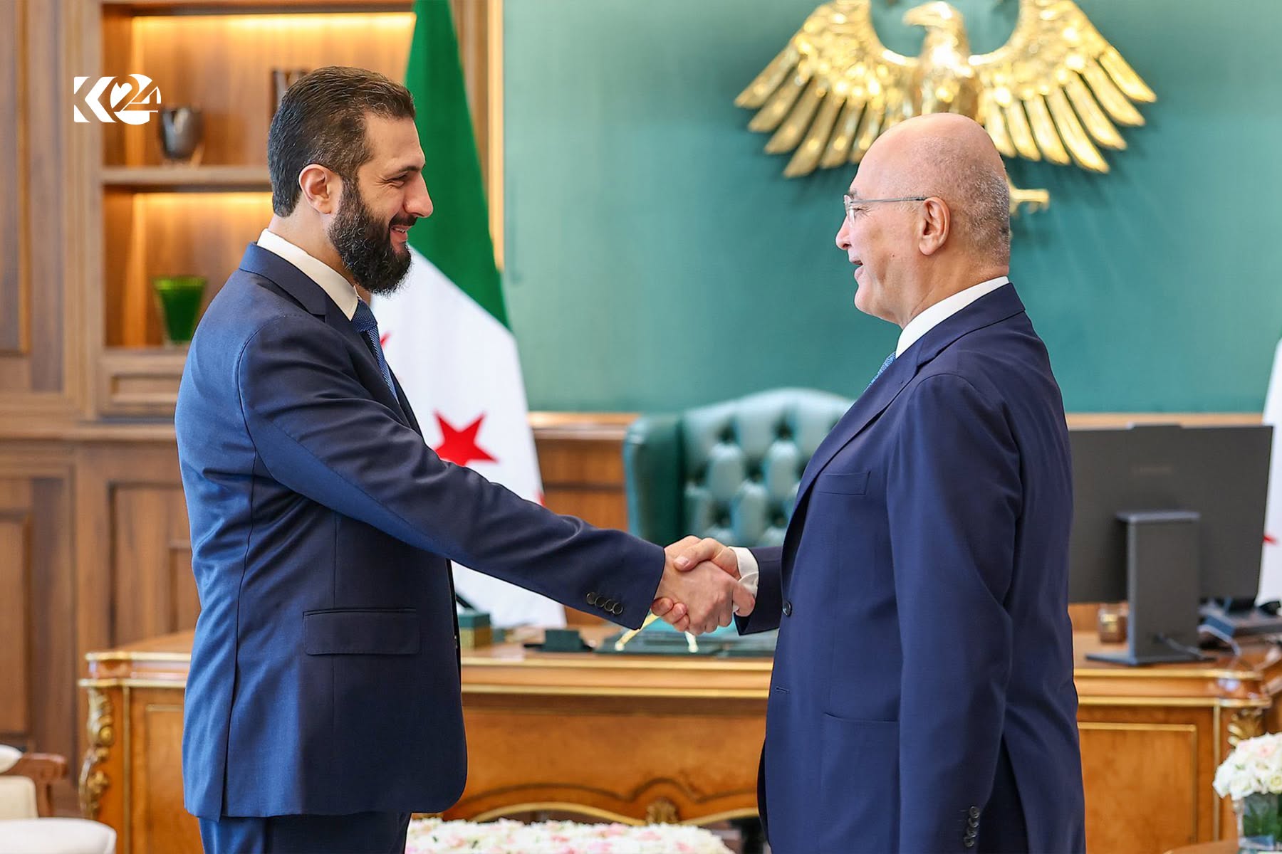 دیدار برهم صالح با احمد شرع در دمشق؛ تمرکز بر بازگشت آوارگان سوری