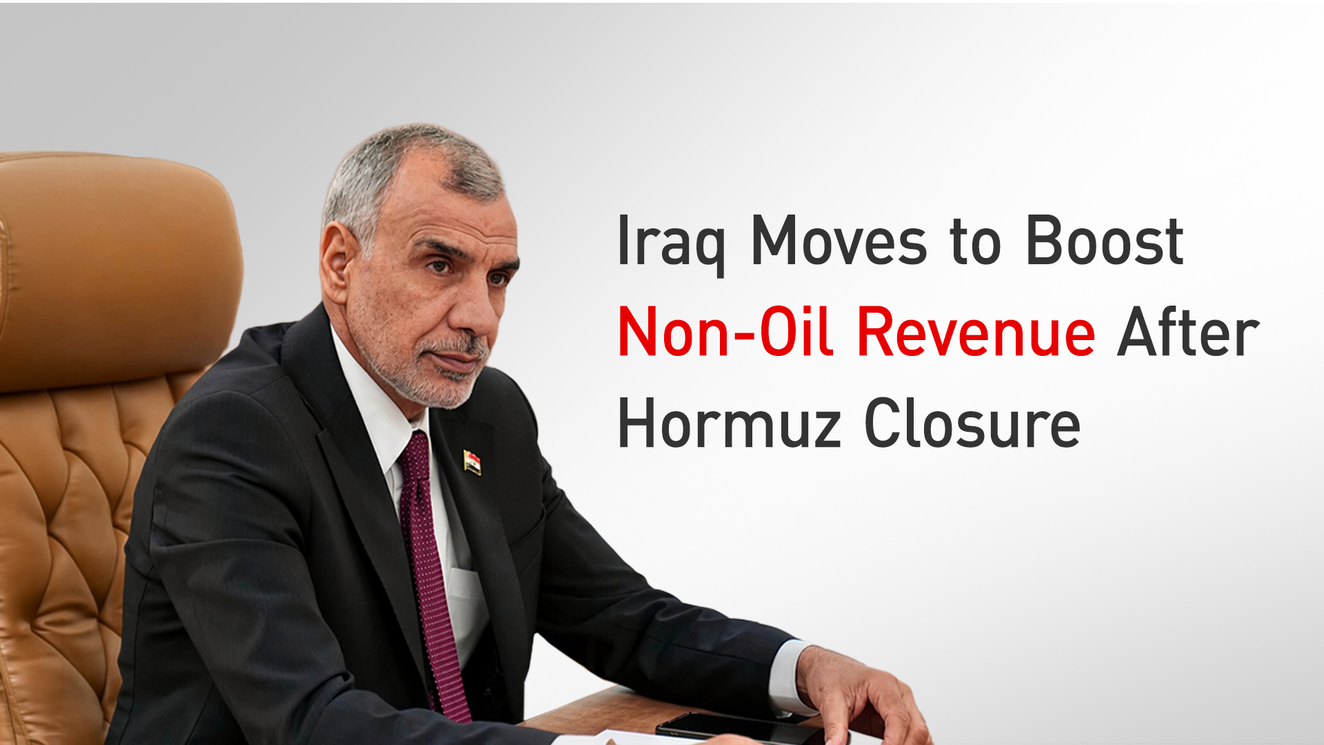 Iraq's Finance Minister Falih Sari. (Graphics: Kurdistan24)