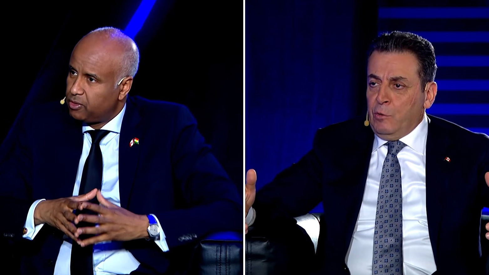 Canadian MPs Ziad Aboultaif (R) and Ahmed Hussen (L). (Photo: Kurdistan24)