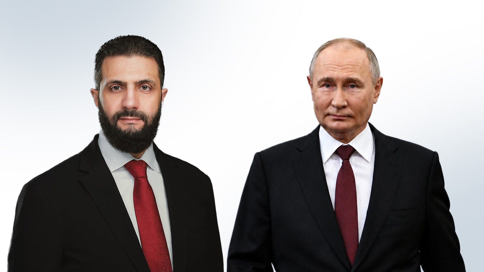 Syrian President Ahmed al-Sharaa (left) and Russian President Vladimir Putin. (Photo: Designed by Kurdistan24)