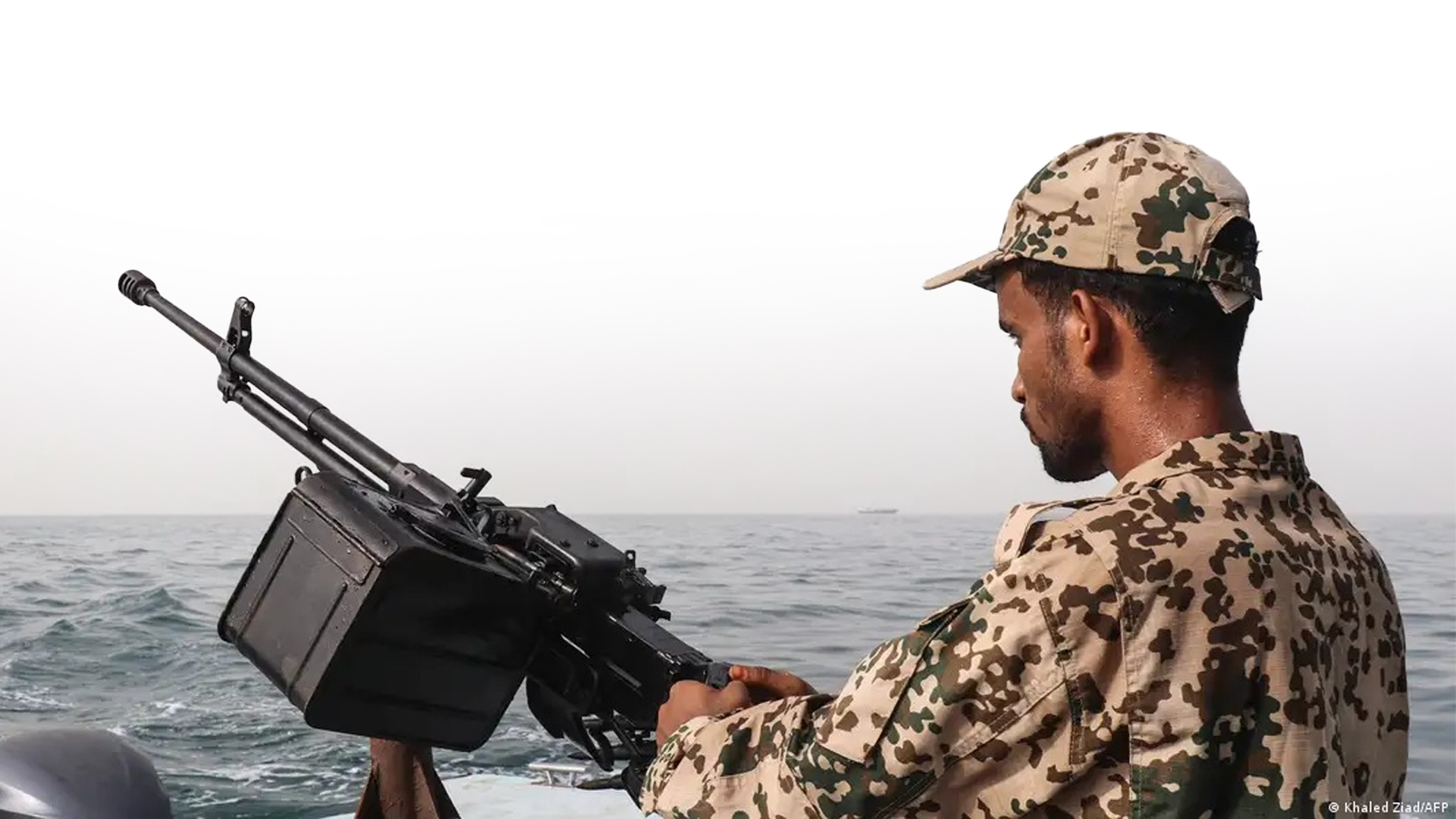 A sailor from the navy of Yemen's Aden-based in the Red Sea on July 27, 2026. (AFP)