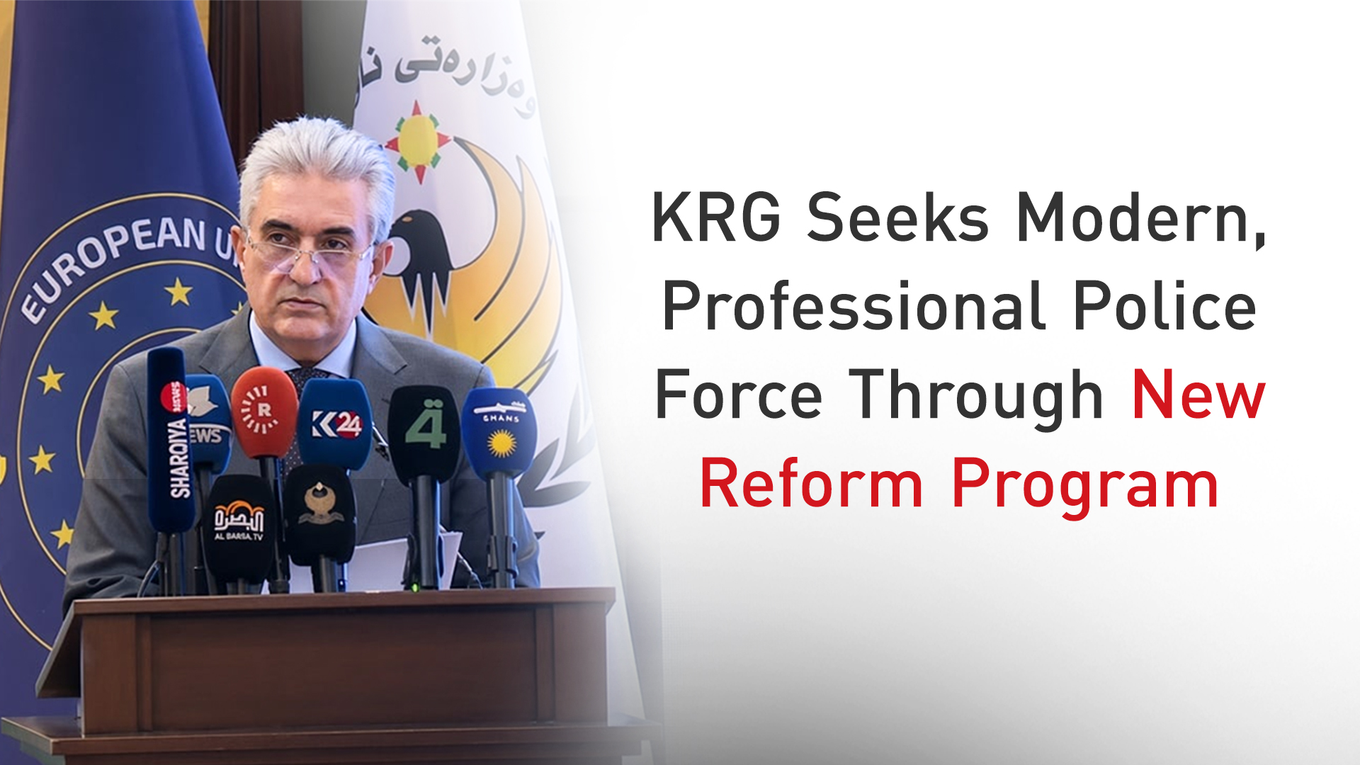 Kurdistan Region Interior Minister Reber Ahmed. (Photo: Kurdistan24)