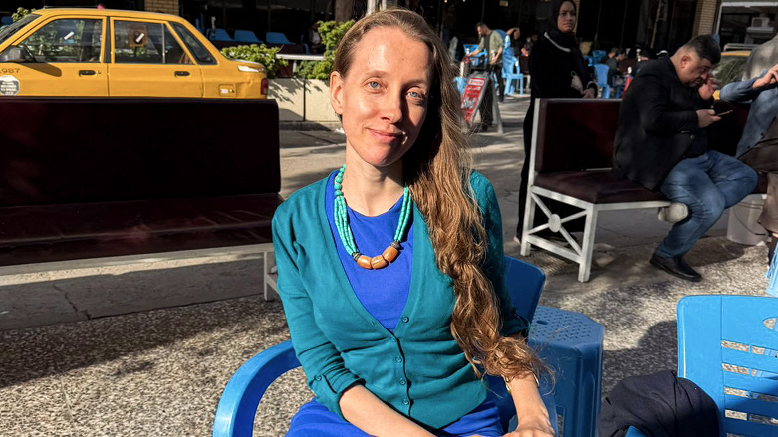 US journalist Shelly Kittleson poses for a picture in Baghdad on March 31, 2026. (Photo: AFP)