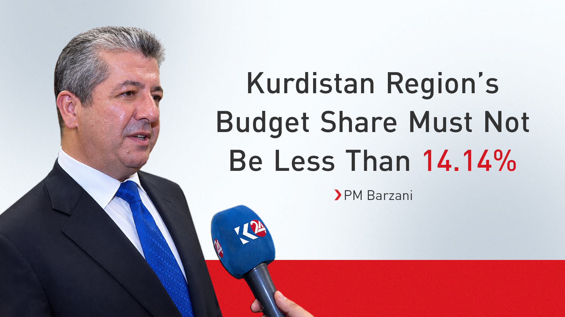 PM Barzani: Kurdistan Region’s Budget Share Must Not Be Less Than 14.14%