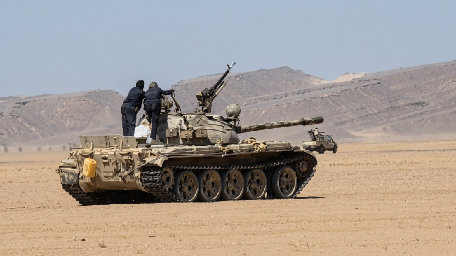تانکێکی هێزەکانی حکوومەتی یەمەن