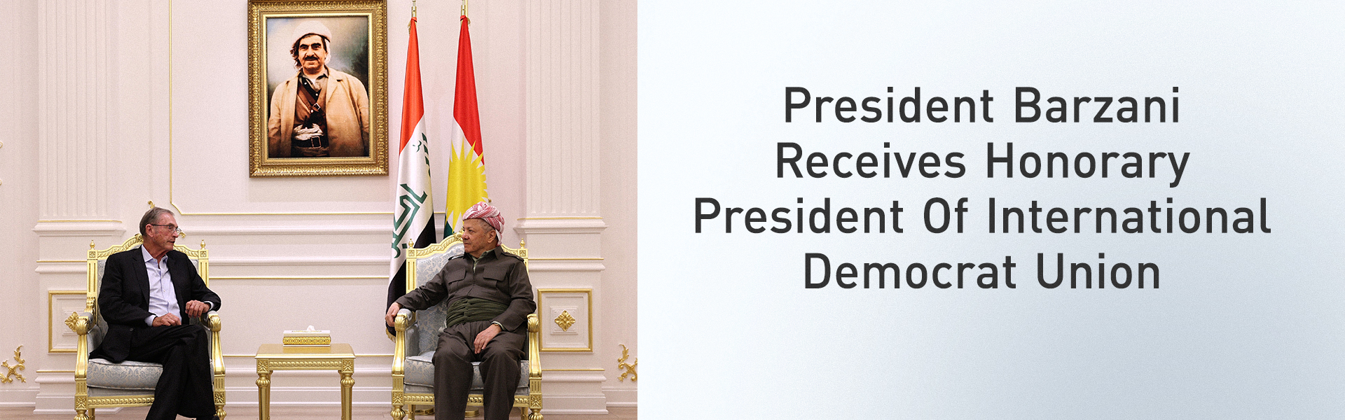 President Barzani Receives Honorary President Of International Democrat Union