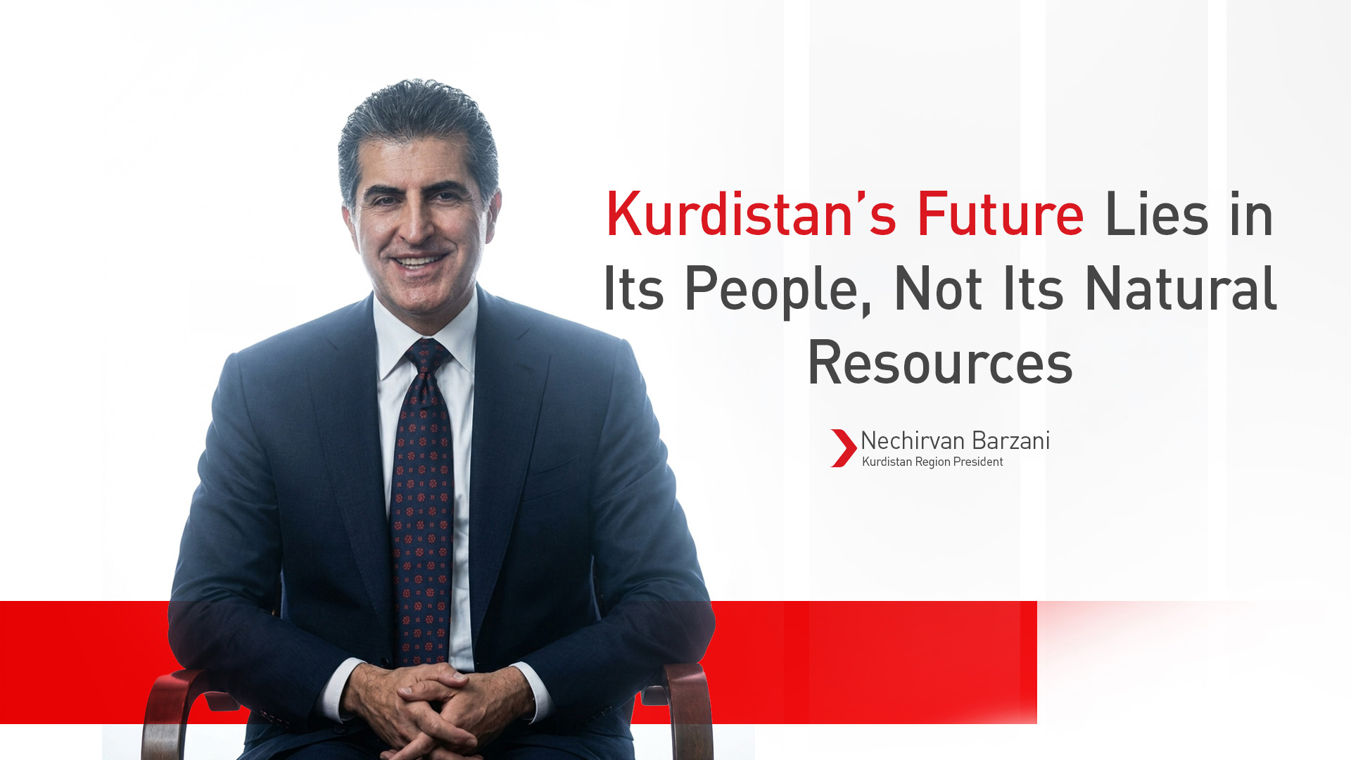 Kurdistan Region President Nechirvan Barzani. (Graphic: Kurdistan24)