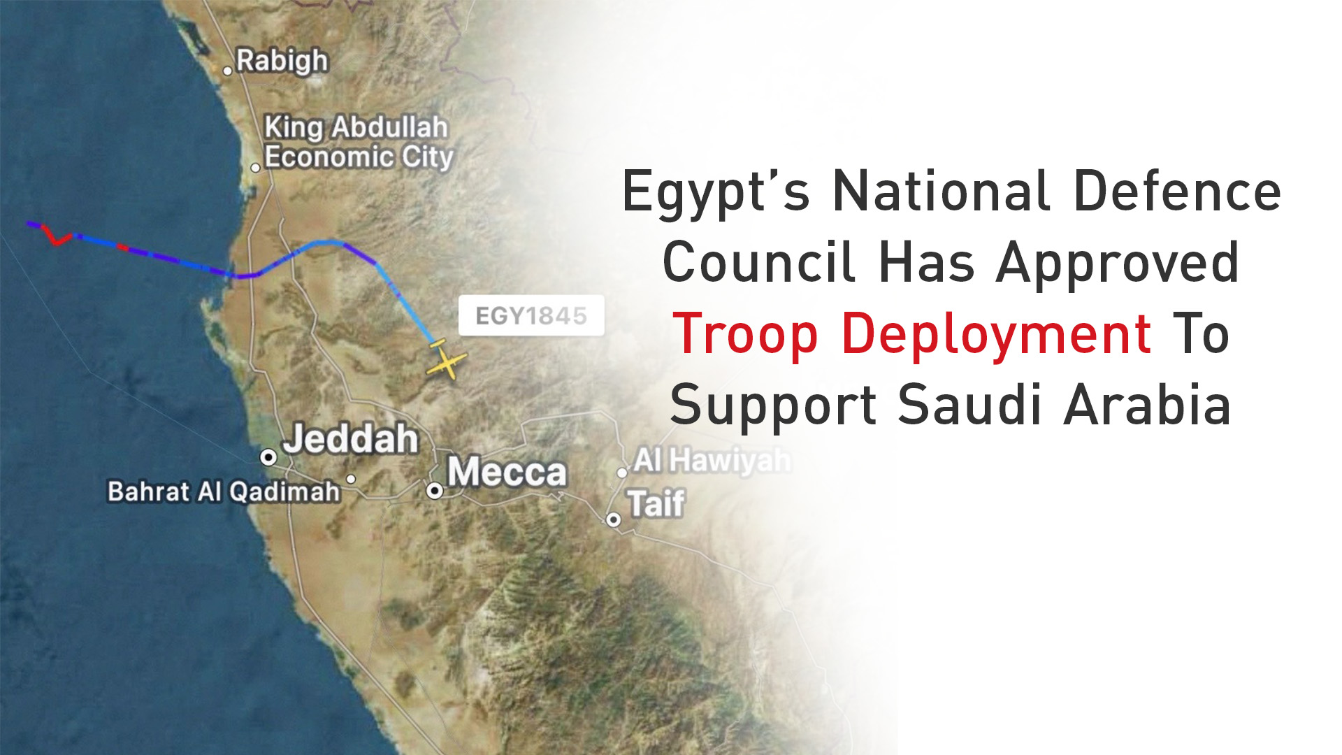 Map is Showing Deployment of Military Aircraft to Saudia Arabia (Kurdistan 24)