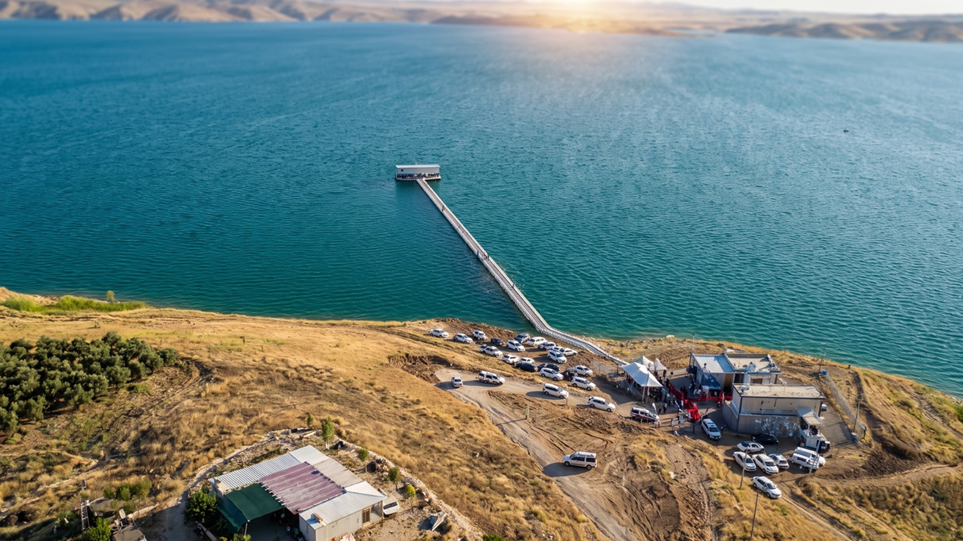 A view of the newly commissioned Khanke strategic water intake project in the Simele district of Duhok province.