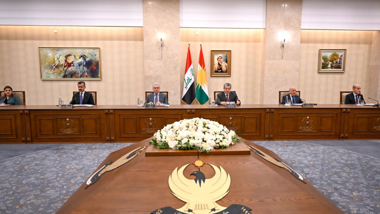 ئەنجوومەنی وەزیران بە سەرپەرشتیی مەسرور بارزانی لە کۆبوونەوەدایە
