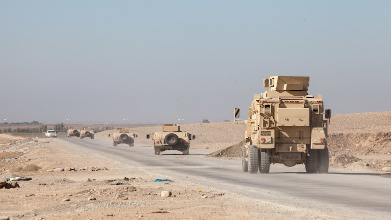 Peshmerga soldiers drive Humvees and a MaxxPro mine resistant, ambush-protected vehicle in a convoy as part of driver’s training provided by German soldiers near Erbil, Kurdistan Region, Feb. 8, 2017. (Photo: US Army/Sgt. Josephine Carlson)