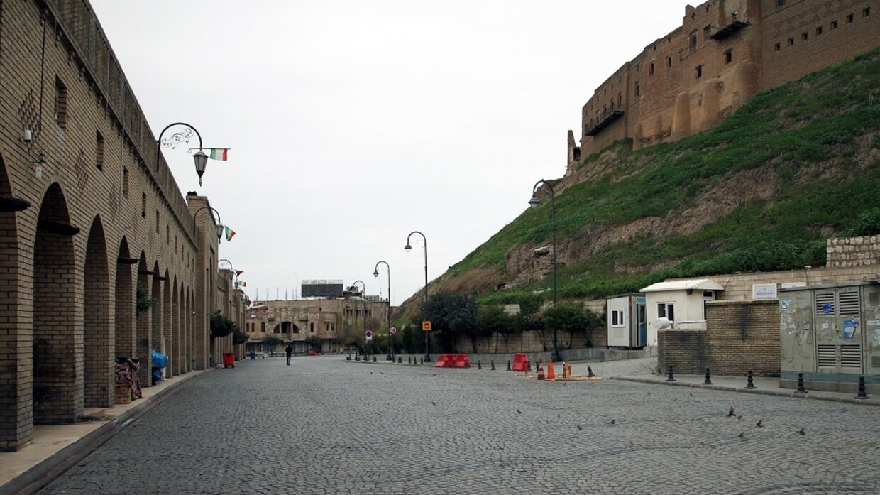 هه‌ولێر له‌ كاتی قه‌ده‌غه‌ی هاتوچۆدا