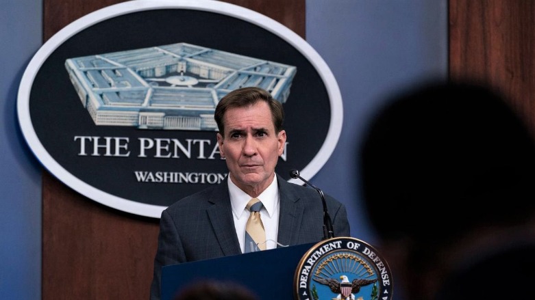 US Defence Department spokesperson John Kirby speaks during a media briefing at the Pentagon in Washington, Feb. 8, 2021. (Photo: AP)