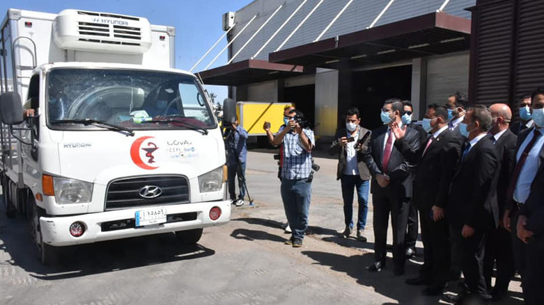 Iraqi health authorities receive the first delivery of Pfizer COVID-19 vaccines at Baghdad International Airport, April 11, 2021. (Photo: Iraqi Health Ministry)