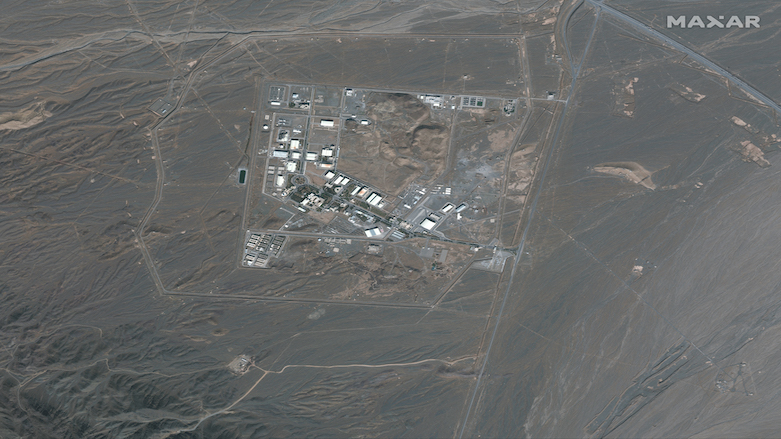 This file handout satellite image provided by Maxar Technologies on January 28, 2020, shows an overview of Iran’s Natanz nuclear facility, south of the capital Tehran. (AFP PHOTO / Satellite image ©2021 Maxar Technologies)