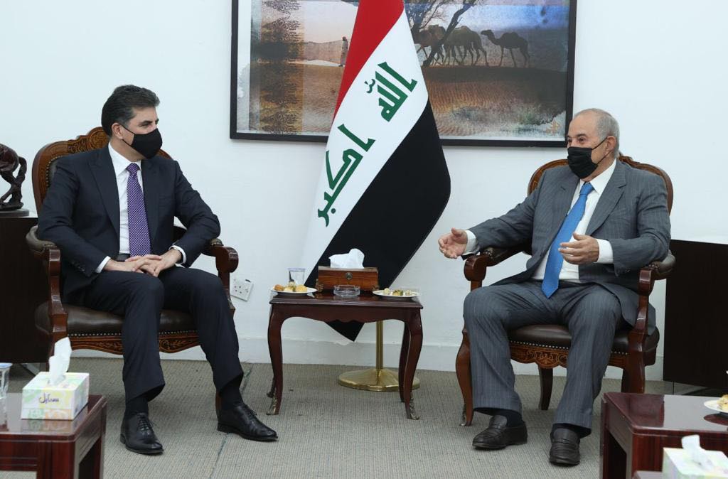 دیدار نچیروان بارزانی با ایاد علاوی، رهبر ائتلاف الوطنیه 