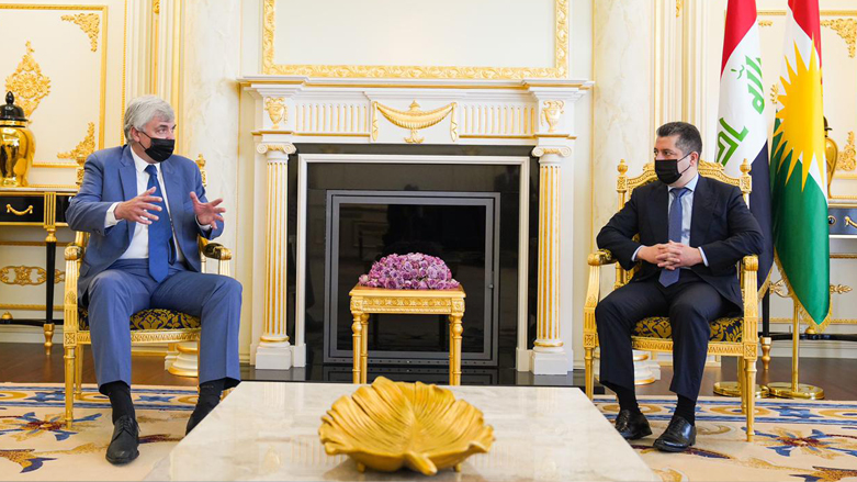 مسرور بارزانی، نخست وزیر اقلیم کوردستان و ماکسیم ماکسیمف، سفیر روسیه در عراق