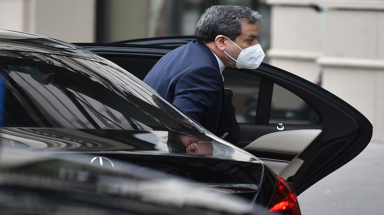 Abbas Araghchi, political deputy at the Ministry of Foreign Affairs of Iran, arrives at the ‘Grand Hotel Wien’ for the closed-door nuclear talks with the EU, China and Russia in Vienna on April 16, 2021. (Photo: Joe Klamar / AFP)