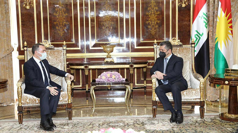 مسرور بارزانی، نخست وزیر اقلیم کوردستان و فاتح یلدز، سفیر ترکیه در عراق