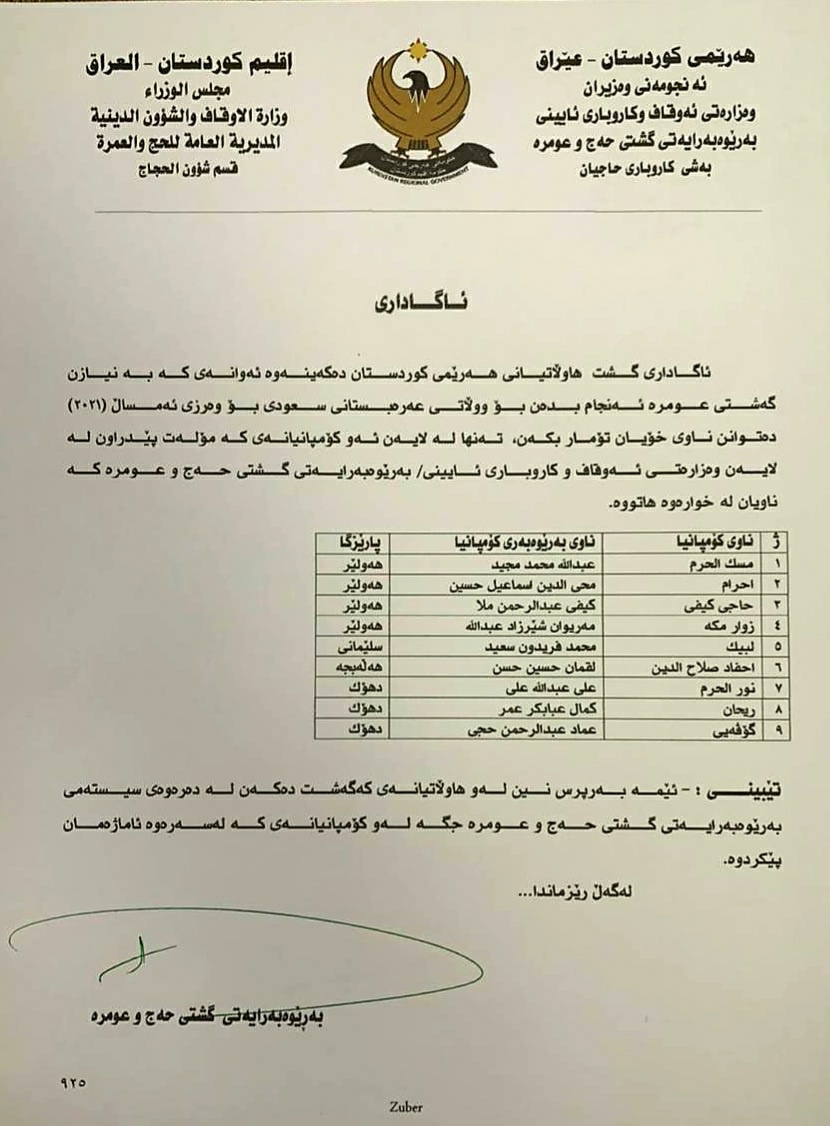 ناوی كۆمپانیاكان