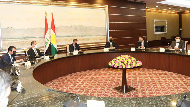 KRG Prime Minister during the meeting with diplomats from the European Union countries, April 20, 2021. (Photo: KRG)