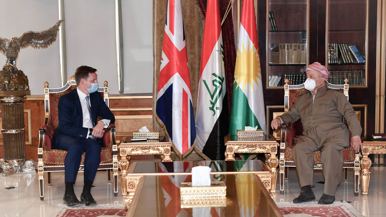 پرزیدنت مسعود بارزانی و سفیر بریتانیا در عراق