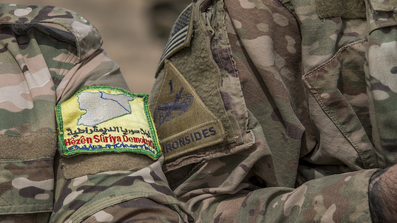 US Army soldiers and US Air Force JTAC partners with the Syrian Democratic Forces to conduct an AH-64 (Apache) live-fire, March 20, 2021. (Photo: Sgt. Torrance Saunders/US Army)