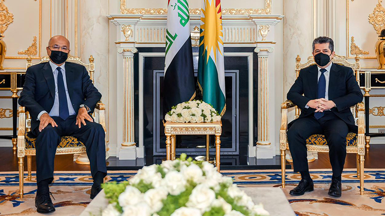 مسرور بارزانی، نخست وزیر اقلیم کوردستان و بَرهَم صالح، رئیس جمهور عراق فدرال
