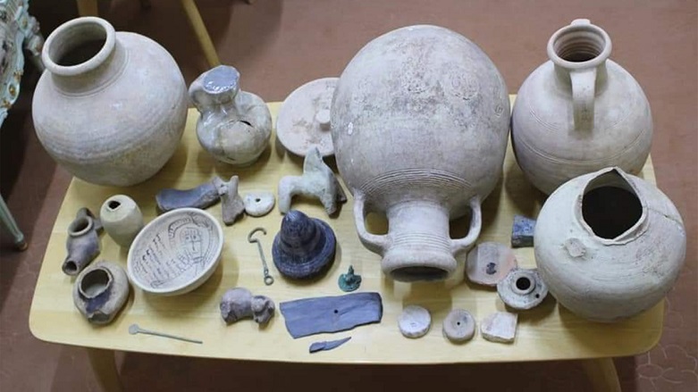 Some of the artifacts found in Diyala province. (Photo: Diyala’s Antiquities Inspectorate)