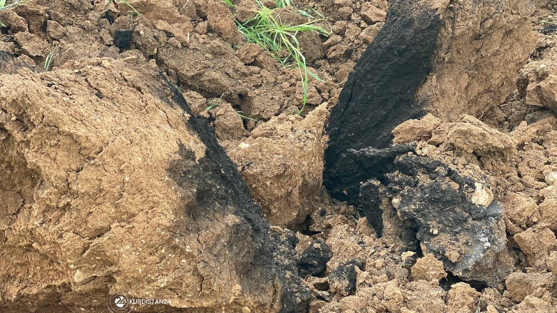شوێنی یەکێک لە مووشەکەکان - فۆتۆ: فیراس نامۆ