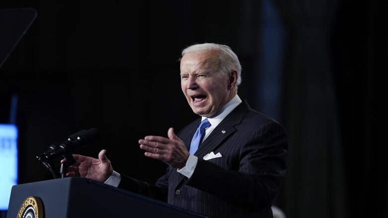 President Joe Biden speaks at the North America's Building Trades Unions (NABTU) Legislative Conference at the Washington Hilton in Washington, Wednesday, April 6, 2022. (Photo: Carolyn Kaster/AP)