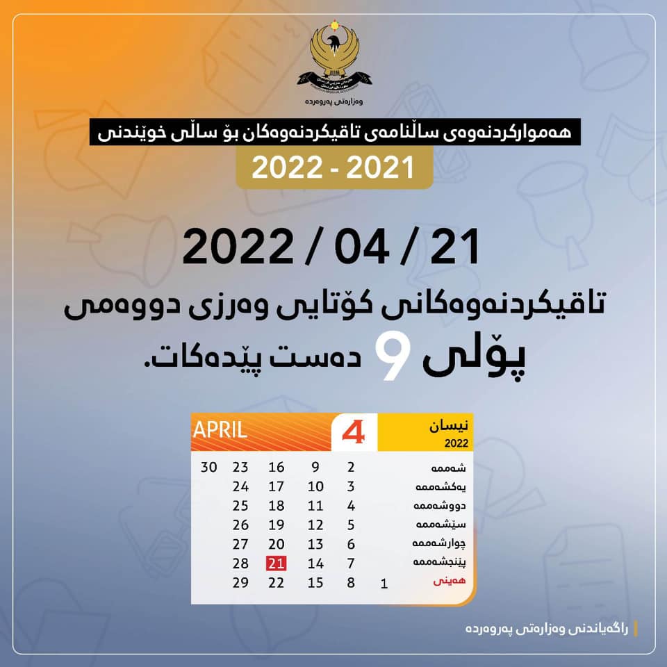 تاقیکردنەوەکانی کۆتایی وەرزی دووەم