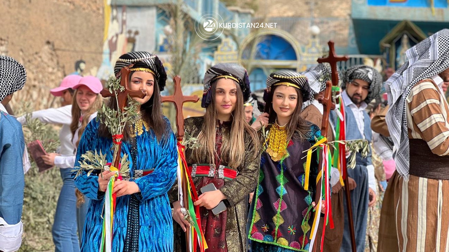برگزاری جشن شعانین مسیحیان در شهرستان القوش از توابع استان نینوا