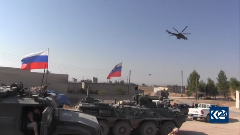 A Russian military patrol in northern Syria (Photo: Kurdistan 24)