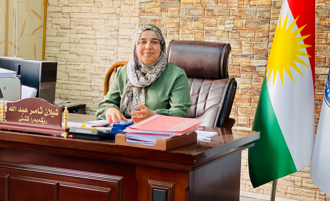 Director of the General Directorate of Mines and Explosives in Duhok Sheelan Thamer, Duhok, April 2022 (Photo: Kurmanj Nhili) 